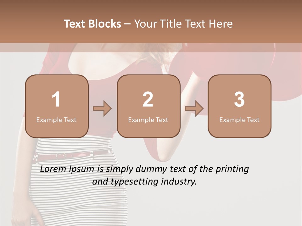 Posing Cheerful Look PowerPoint Template