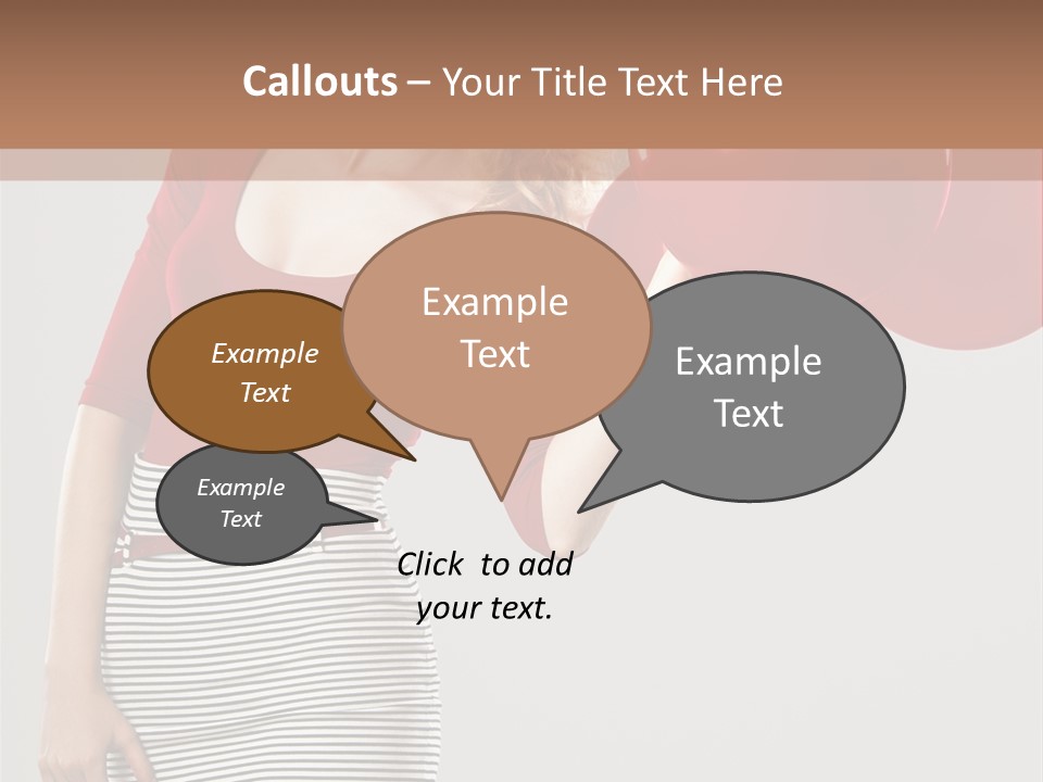 Posing Cheerful Look PowerPoint Template