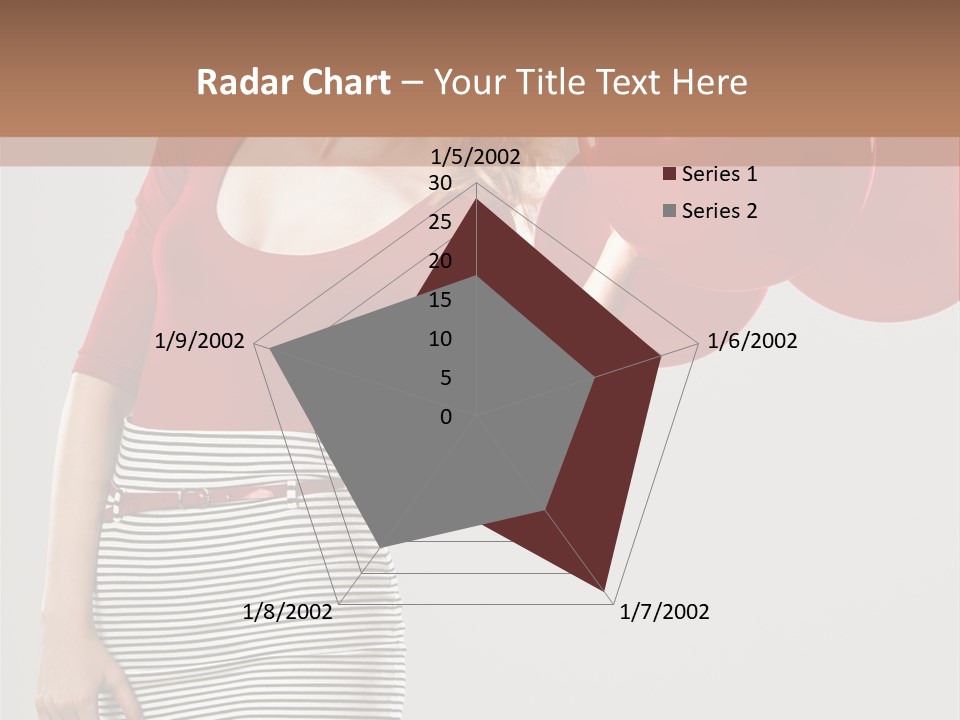 Posing Cheerful Look PowerPoint Template