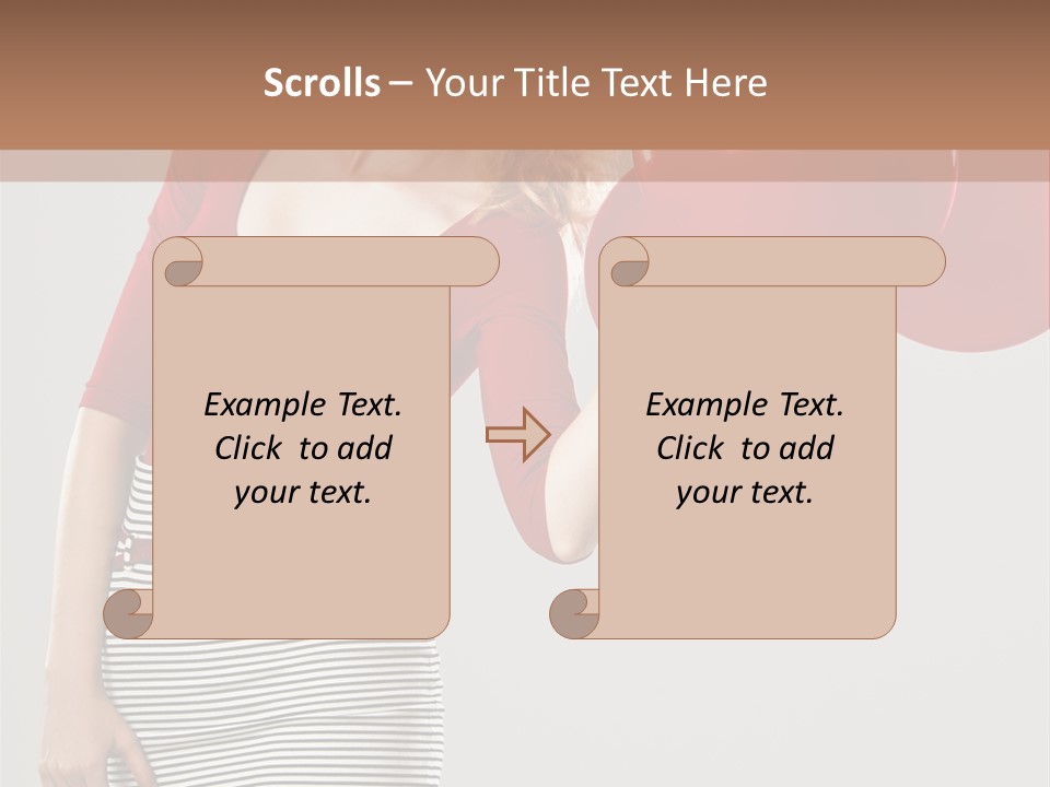 Posing Cheerful Look PowerPoint Template