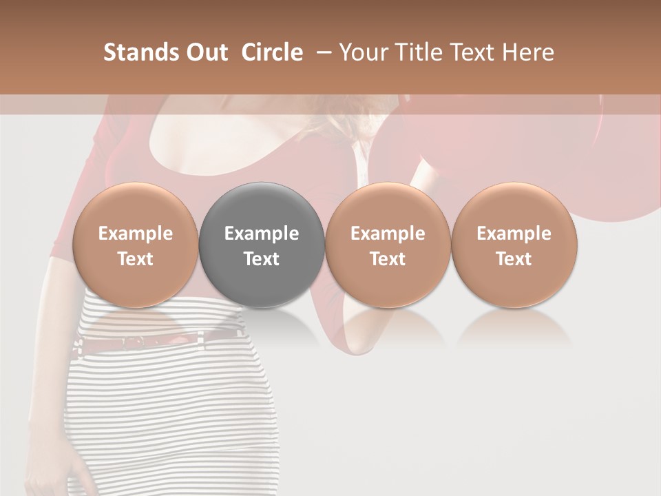 Posing Cheerful Look PowerPoint Template