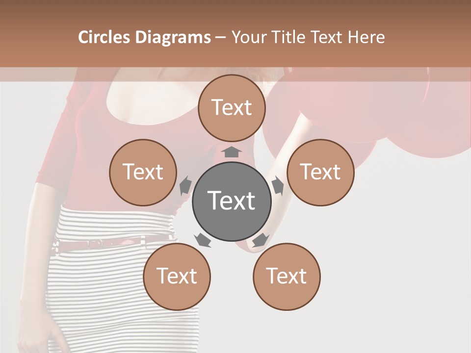 Posing Cheerful Look PowerPoint Template