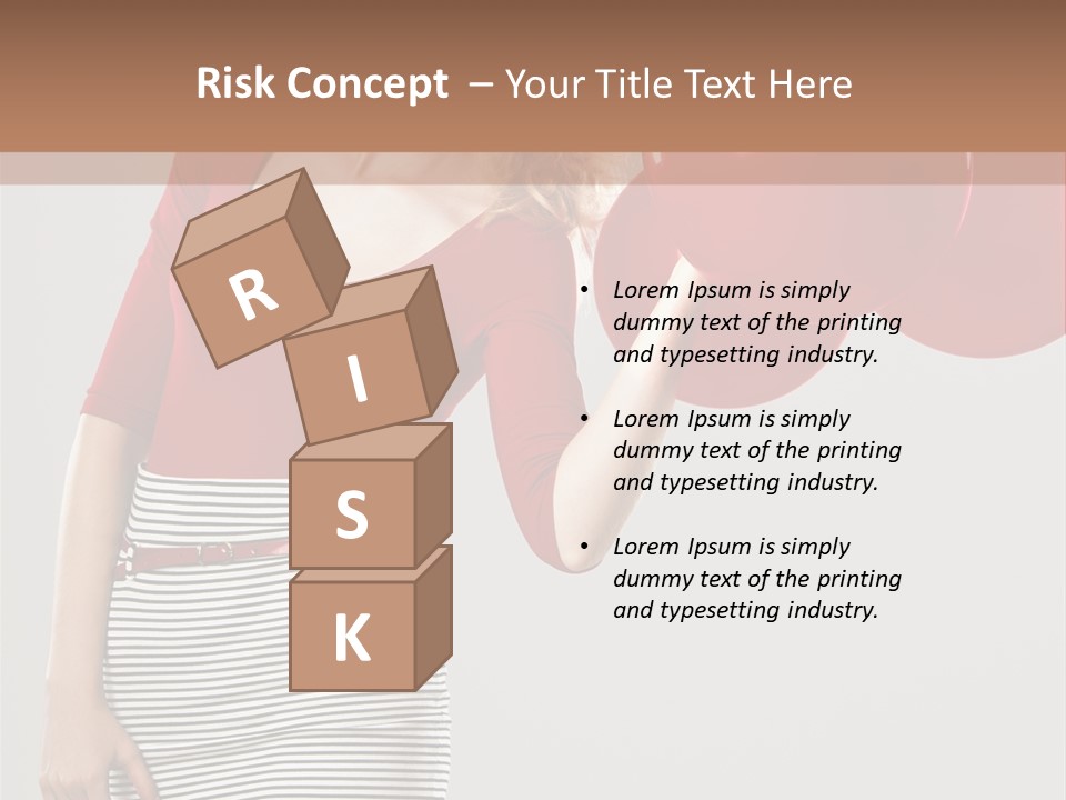 Posing Cheerful Look PowerPoint Template