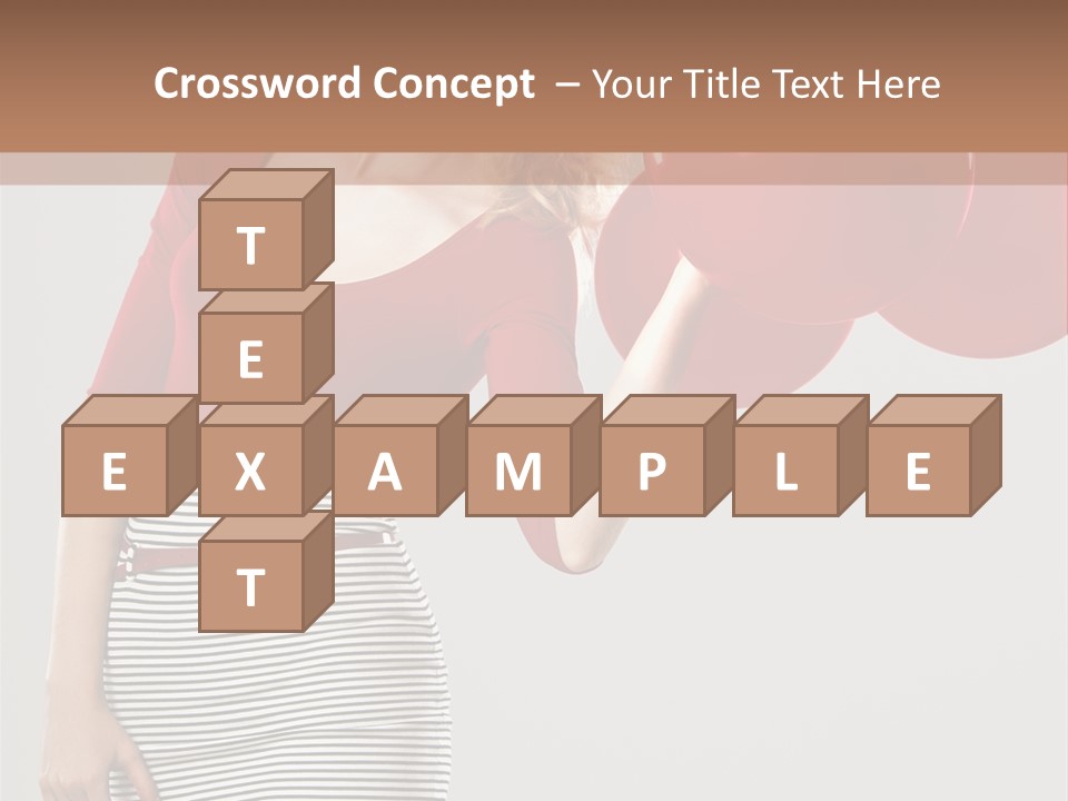 Posing Cheerful Look PowerPoint Template