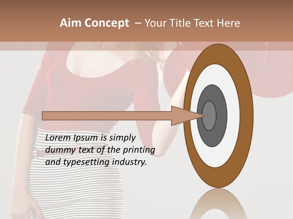 Posing Cheerful Look PowerPoint Template