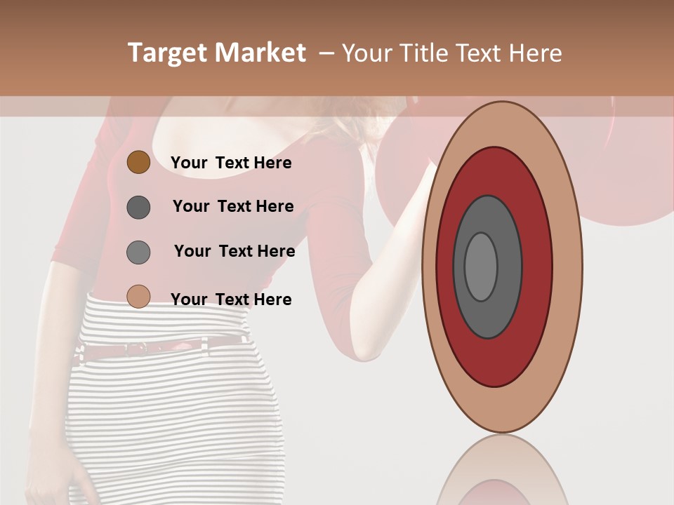 Posing Cheerful Look PowerPoint Template