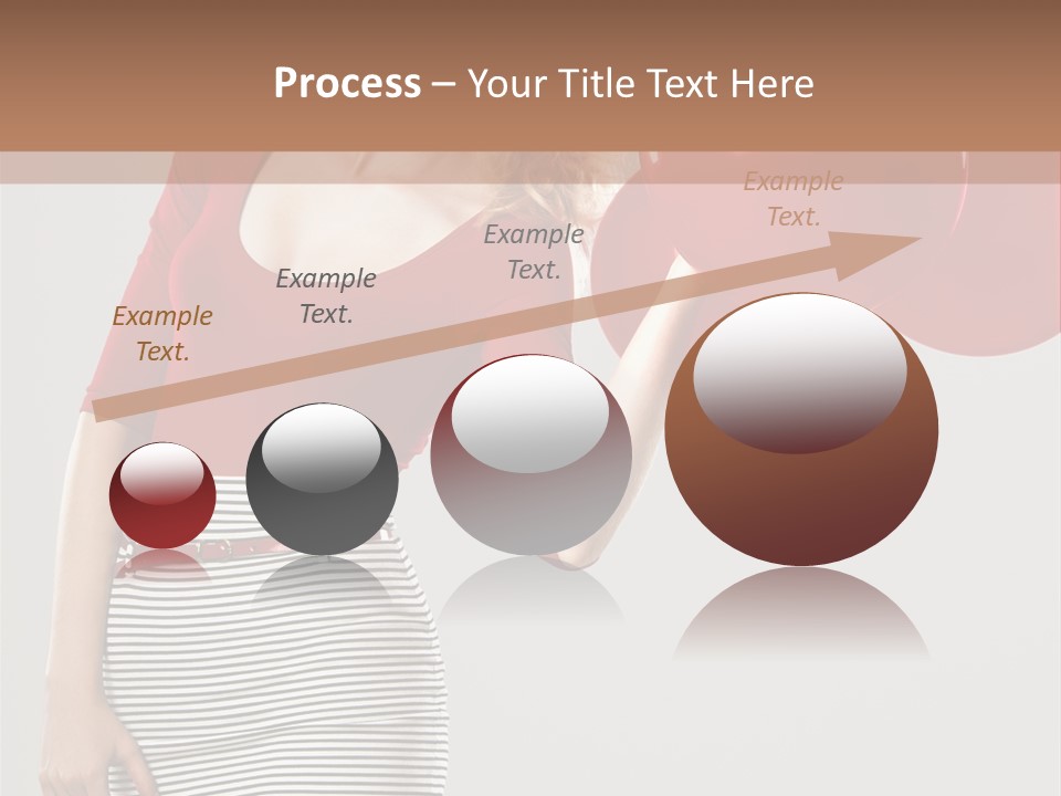 Posing Cheerful Look PowerPoint Template