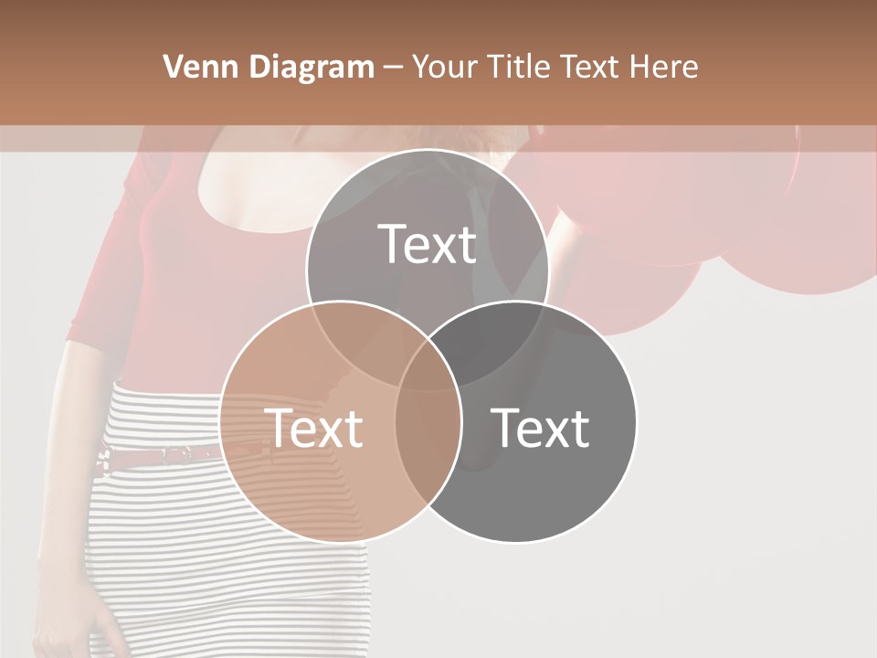 Posing Cheerful Look PowerPoint Template