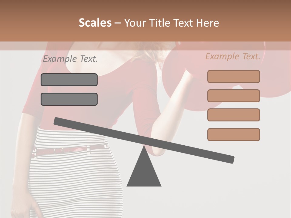 Posing Cheerful Look PowerPoint Template
