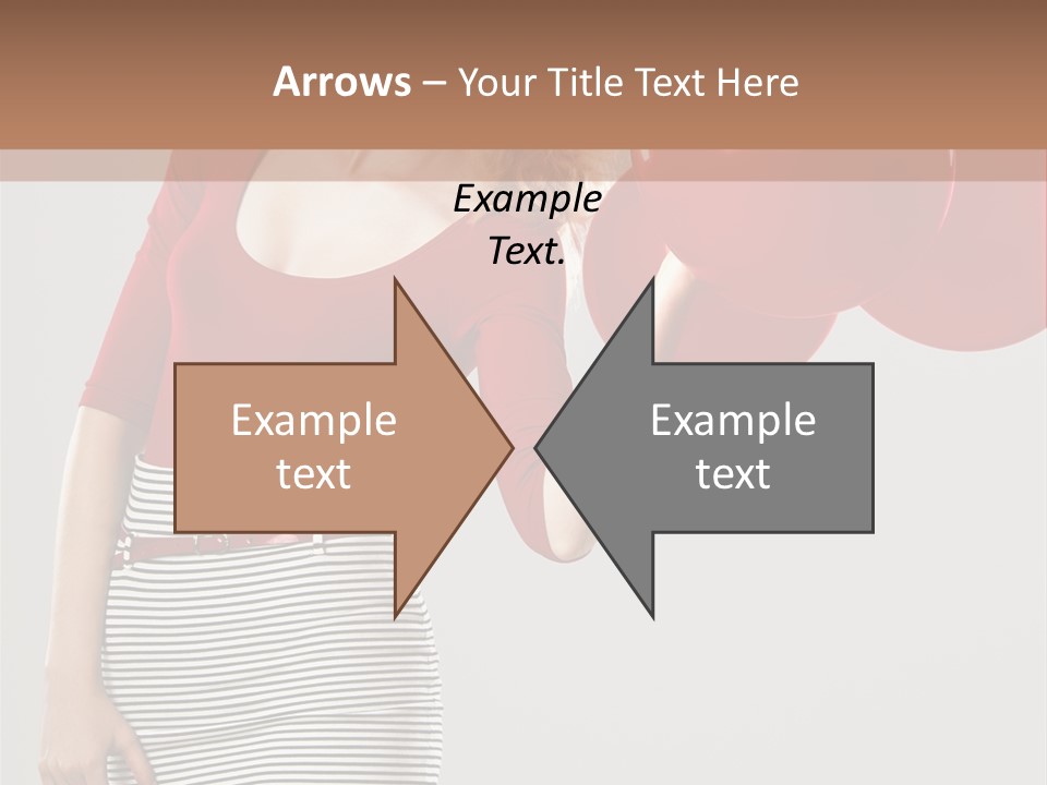 Posing Cheerful Look PowerPoint Template