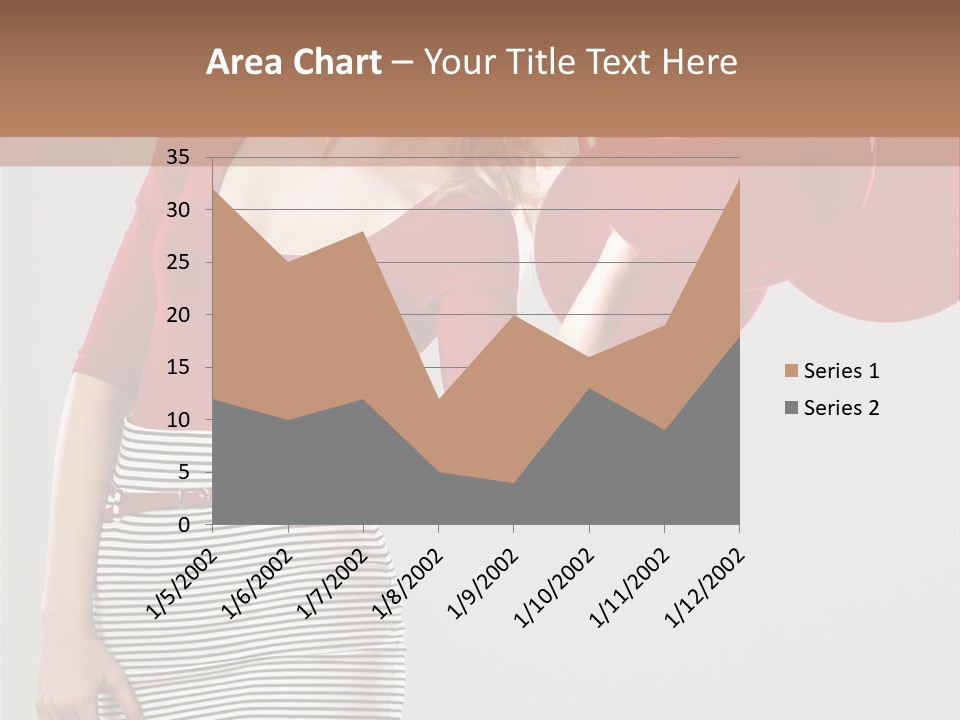 Posing Cheerful Look PowerPoint Template
