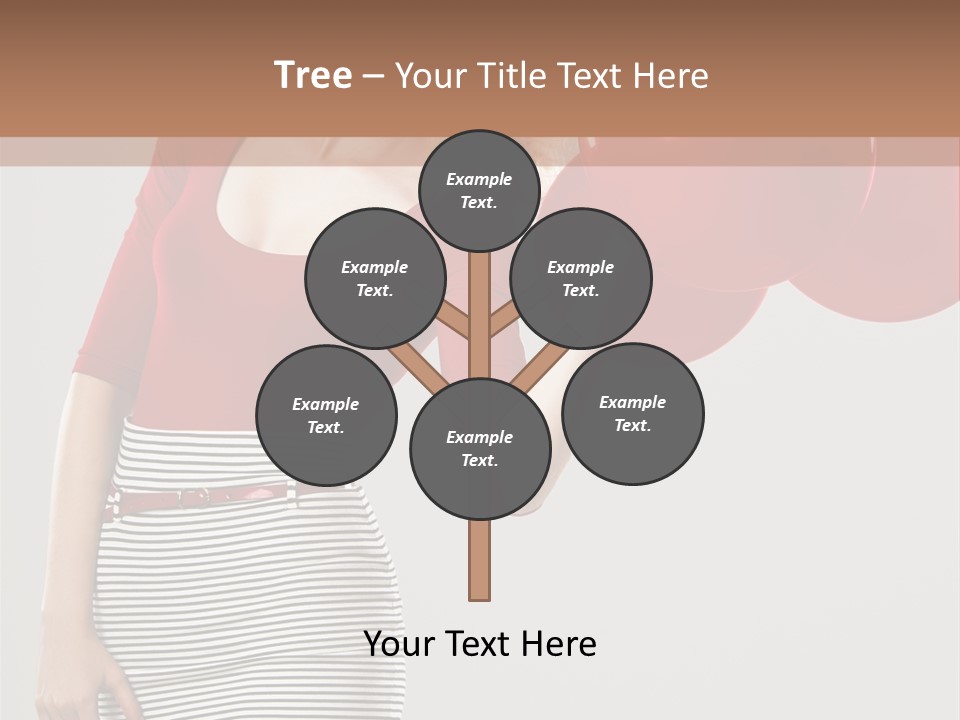 Posing Cheerful Look PowerPoint Template