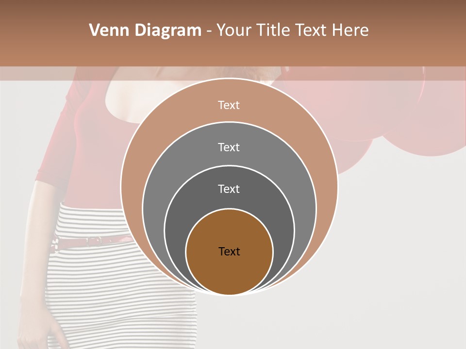Posing Cheerful Look PowerPoint Template