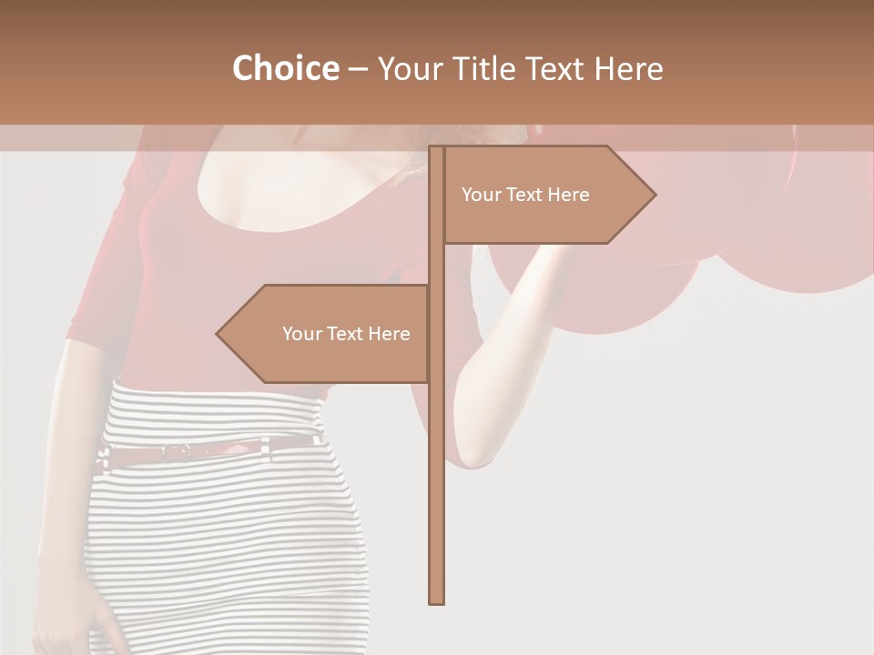 Posing Cheerful Look PowerPoint Template