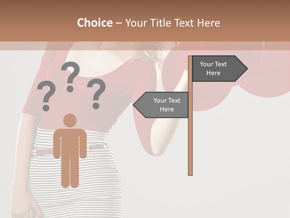 Posing Cheerful Look PowerPoint Template