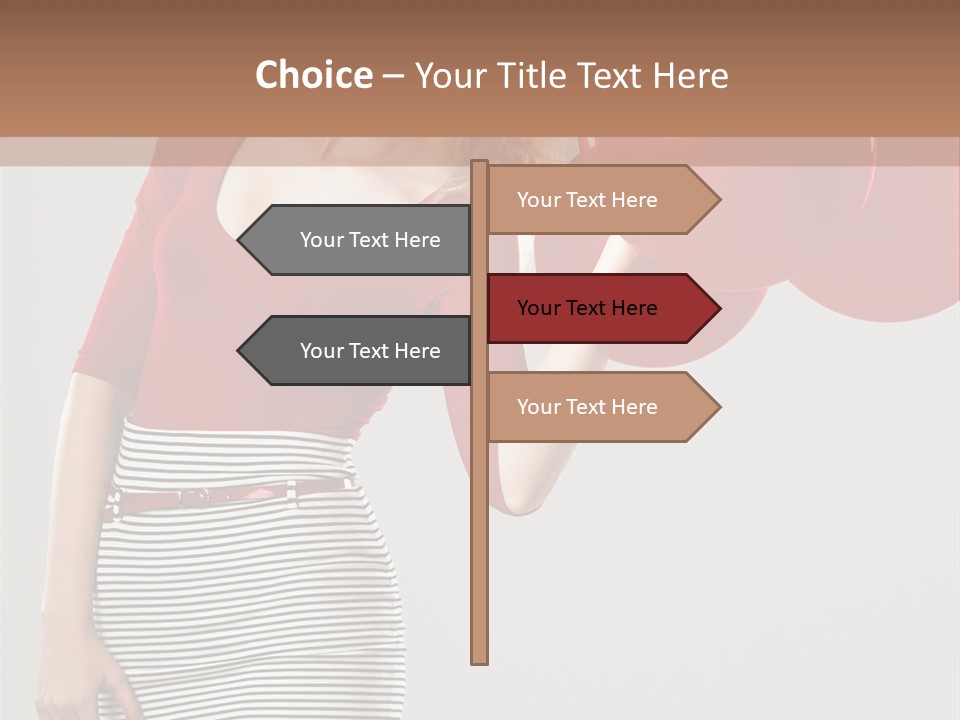Posing Cheerful Look PowerPoint Template