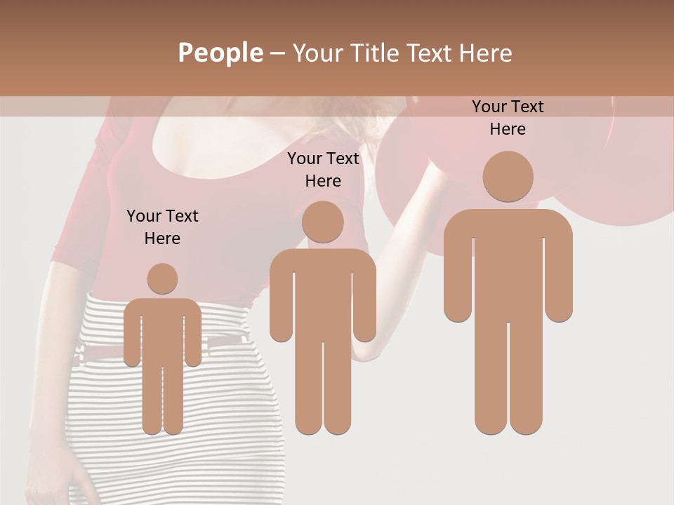 Posing Cheerful Look PowerPoint Template