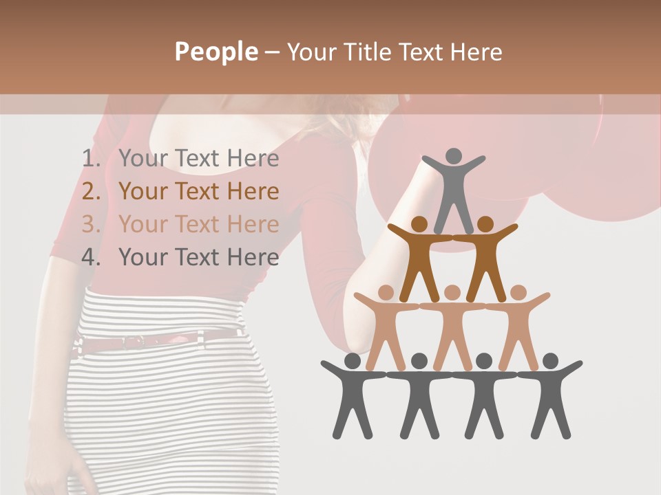 Posing Cheerful Look PowerPoint Template