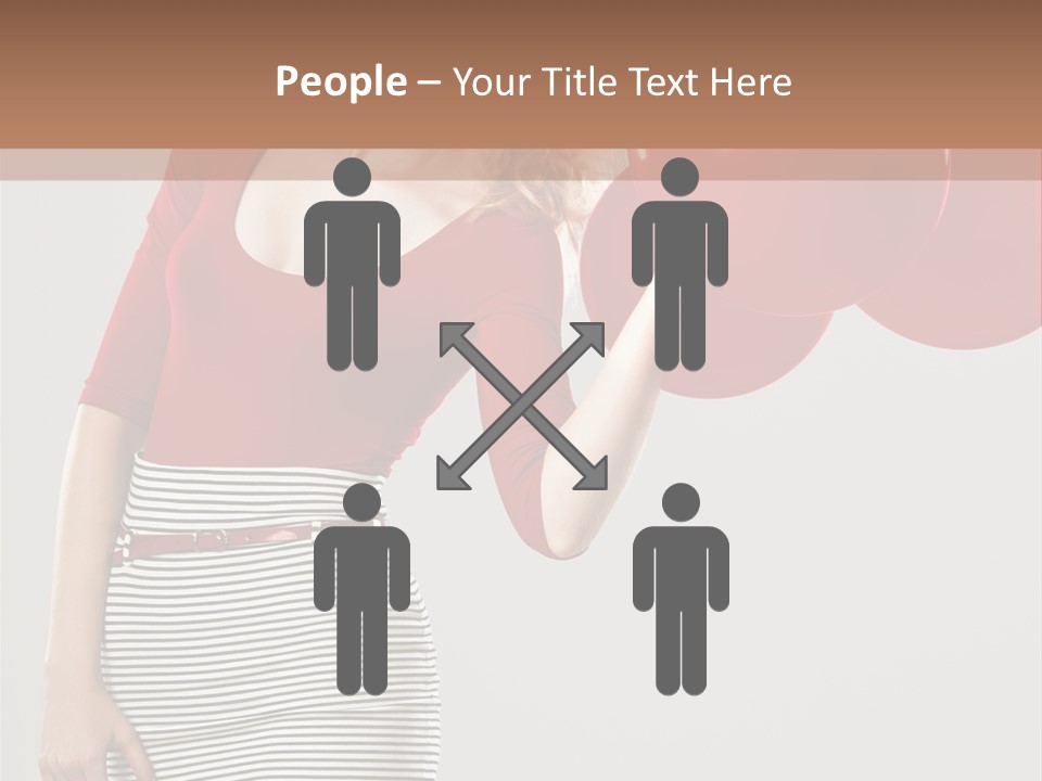 Posing Cheerful Look PowerPoint Template