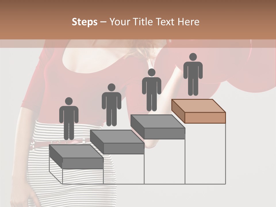 Posing Cheerful Look PowerPoint Template