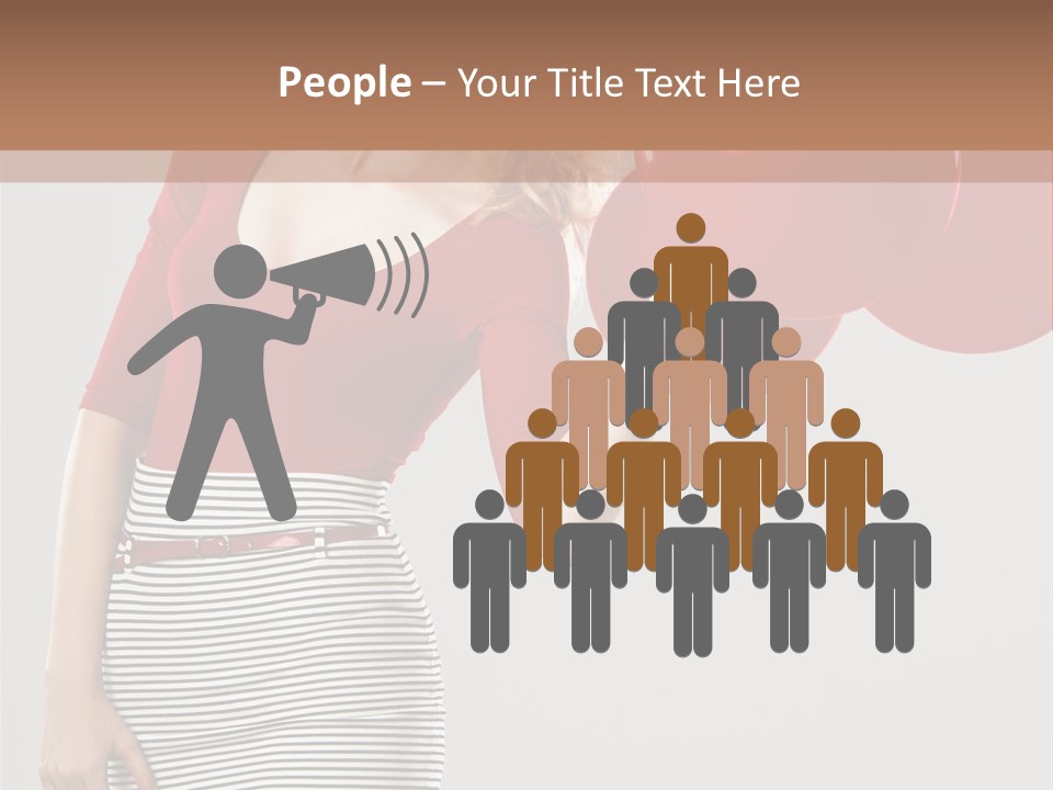 Posing Cheerful Look PowerPoint Template