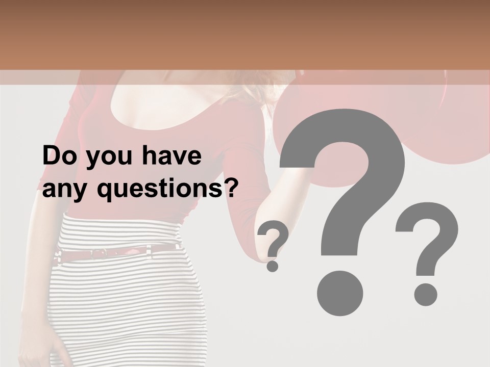 Posing Cheerful Look PowerPoint Template