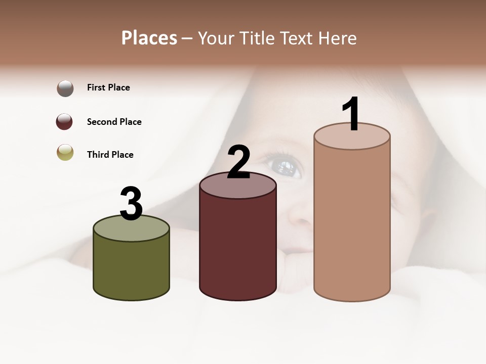 Blanket Newborn Face PowerPoint Template