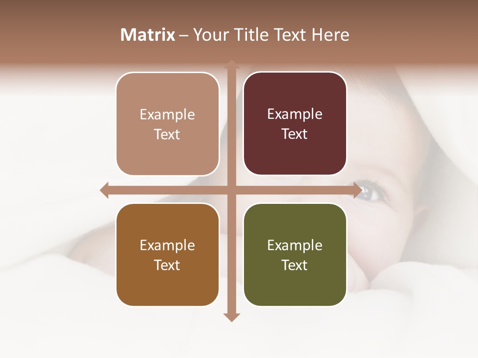 Blanket Newborn Face PowerPoint Template