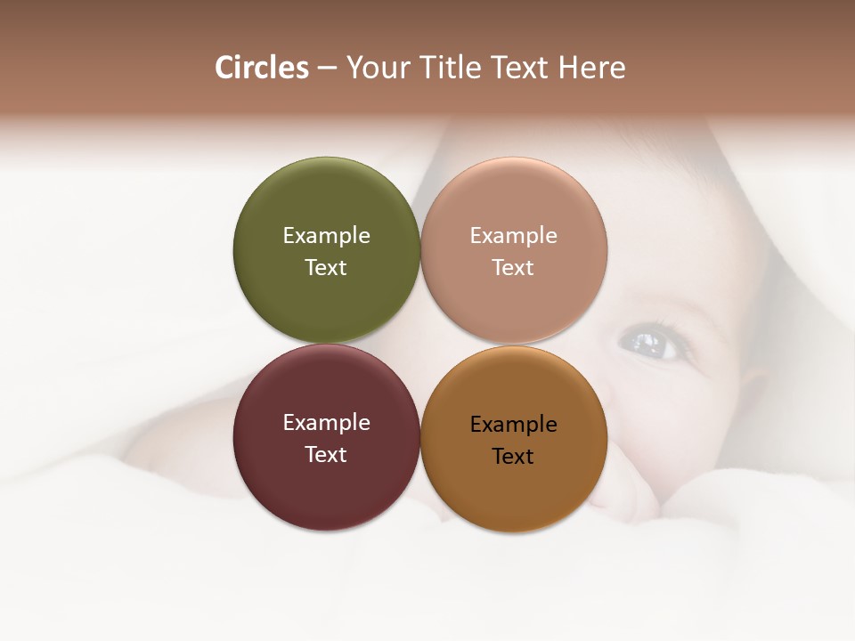 Blanket Newborn Face PowerPoint Template