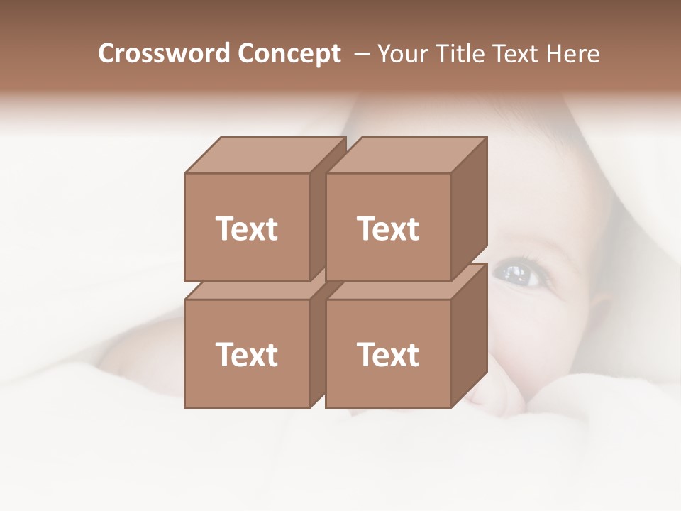 Blanket Newborn Face PowerPoint Template