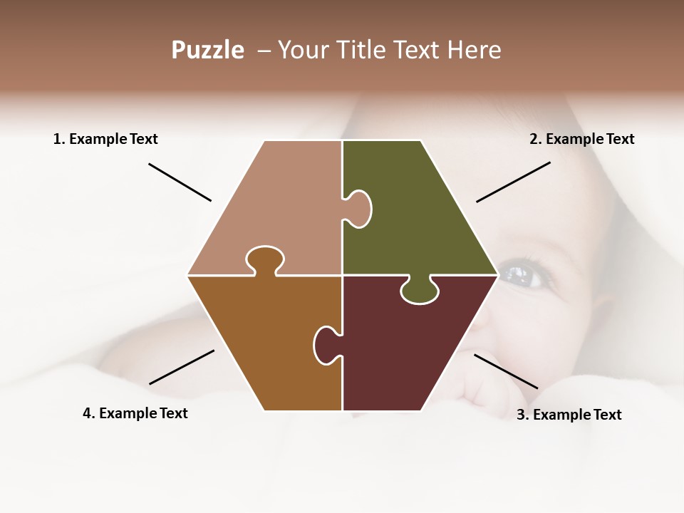 Blanket Newborn Face PowerPoint Template