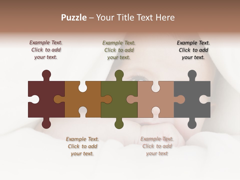 Blanket Newborn Face PowerPoint Template