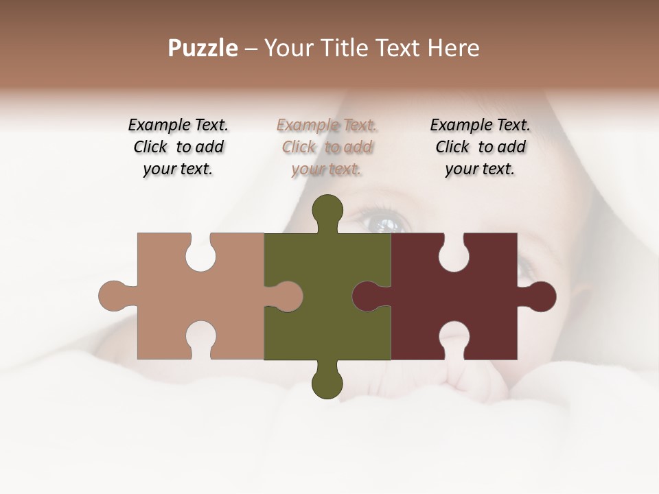 Blanket Newborn Face PowerPoint Template