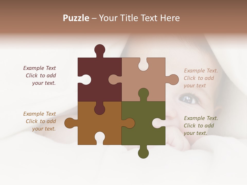Blanket Newborn Face PowerPoint Template