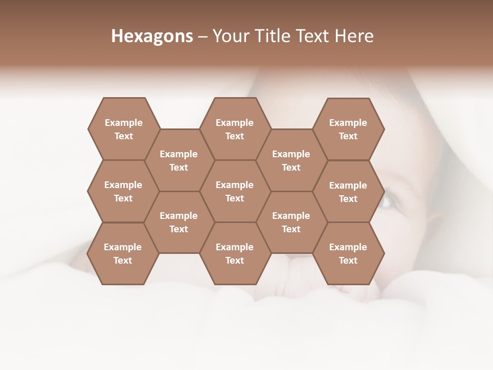 Blanket Newborn Face PowerPoint Template