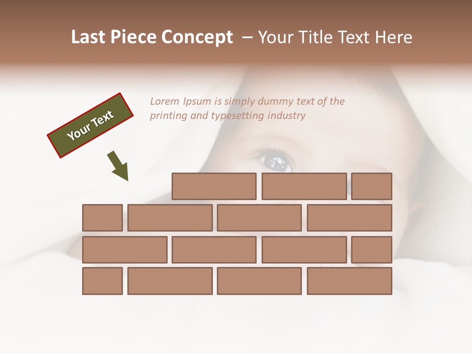 Blanket Newborn Face PowerPoint Template