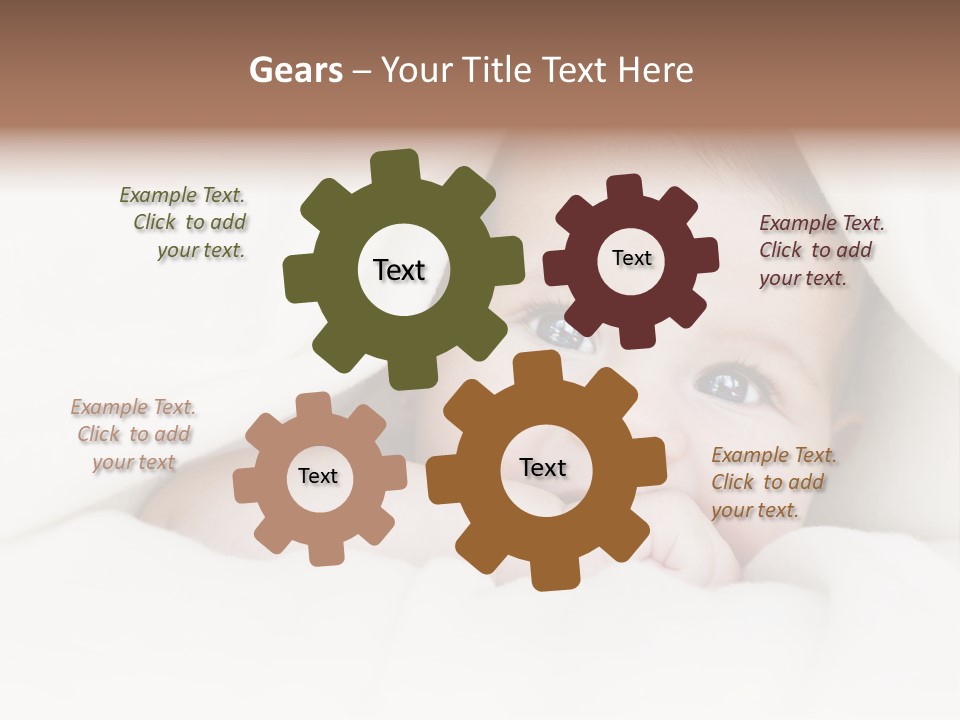 Blanket Newborn Face PowerPoint Template