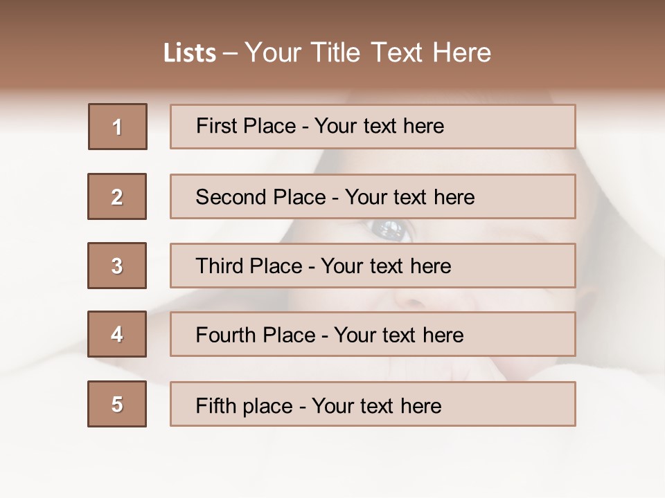 Blanket Newborn Face PowerPoint Template