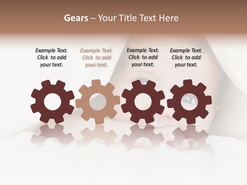 Blanket Newborn Face PowerPoint Template