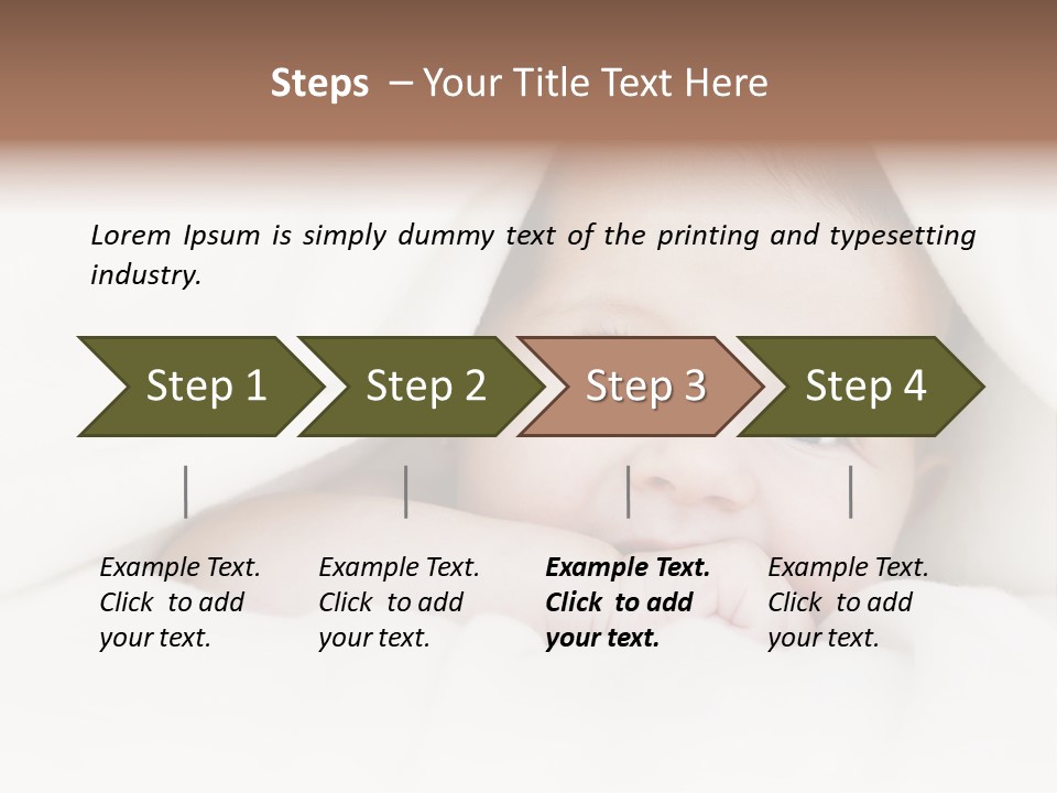 Blanket Newborn Face PowerPoint Template