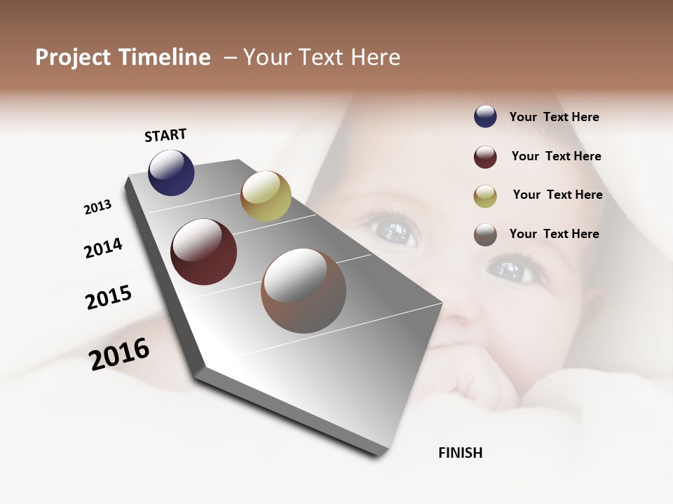 Blanket Newborn Face PowerPoint Template