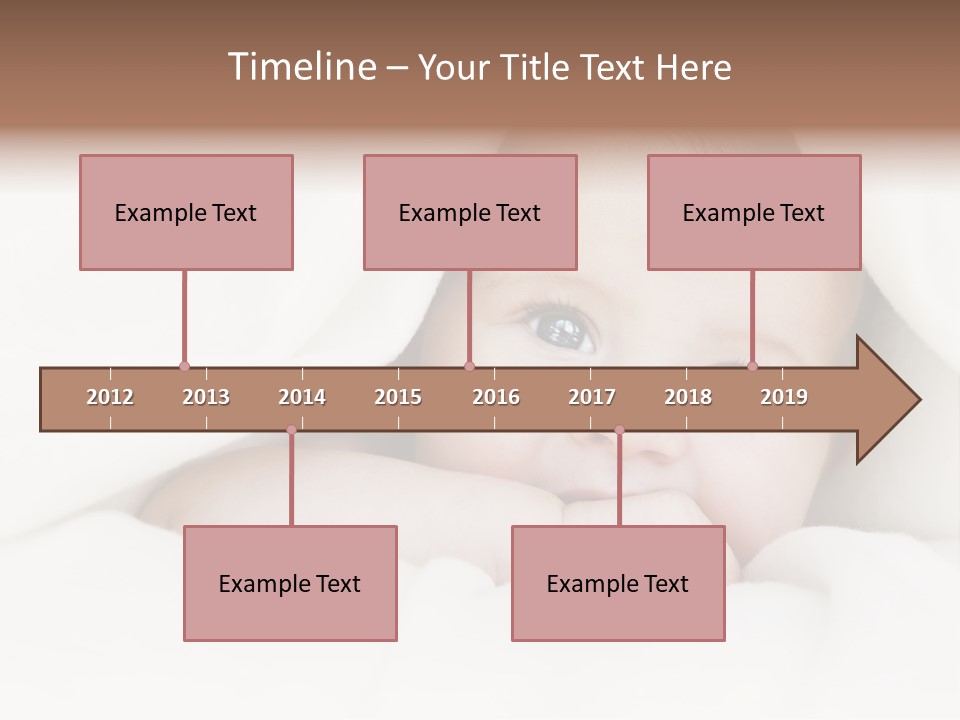Blanket Newborn Face PowerPoint Template