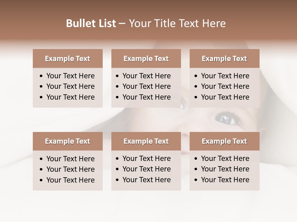 Blanket Newborn Face PowerPoint Template