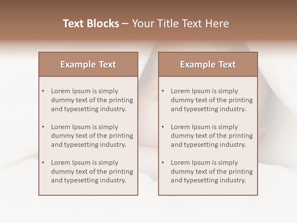 Blanket Newborn Face PowerPoint Template