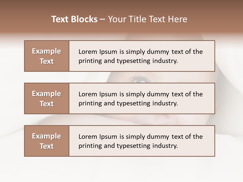 Blanket Newborn Face PowerPoint Template