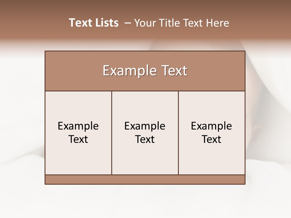 Blanket Newborn Face PowerPoint Template
