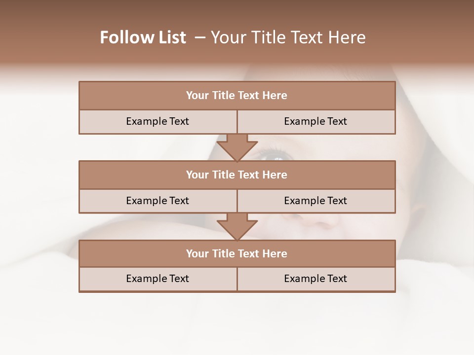 Blanket Newborn Face PowerPoint Template