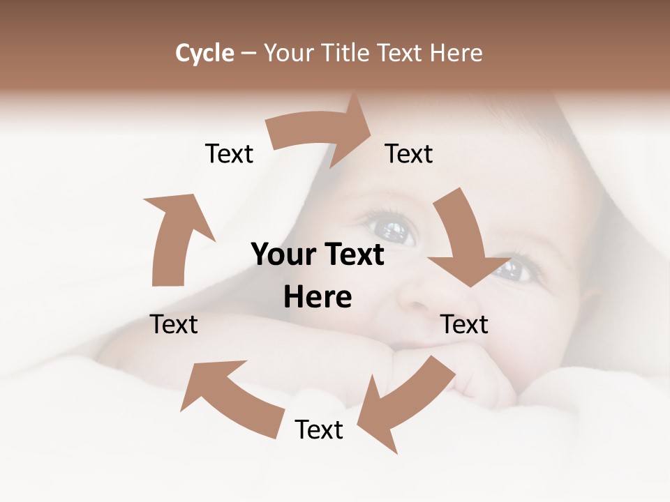 Blanket Newborn Face PowerPoint Template