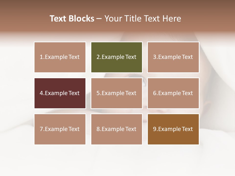 Blanket Newborn Face PowerPoint Template