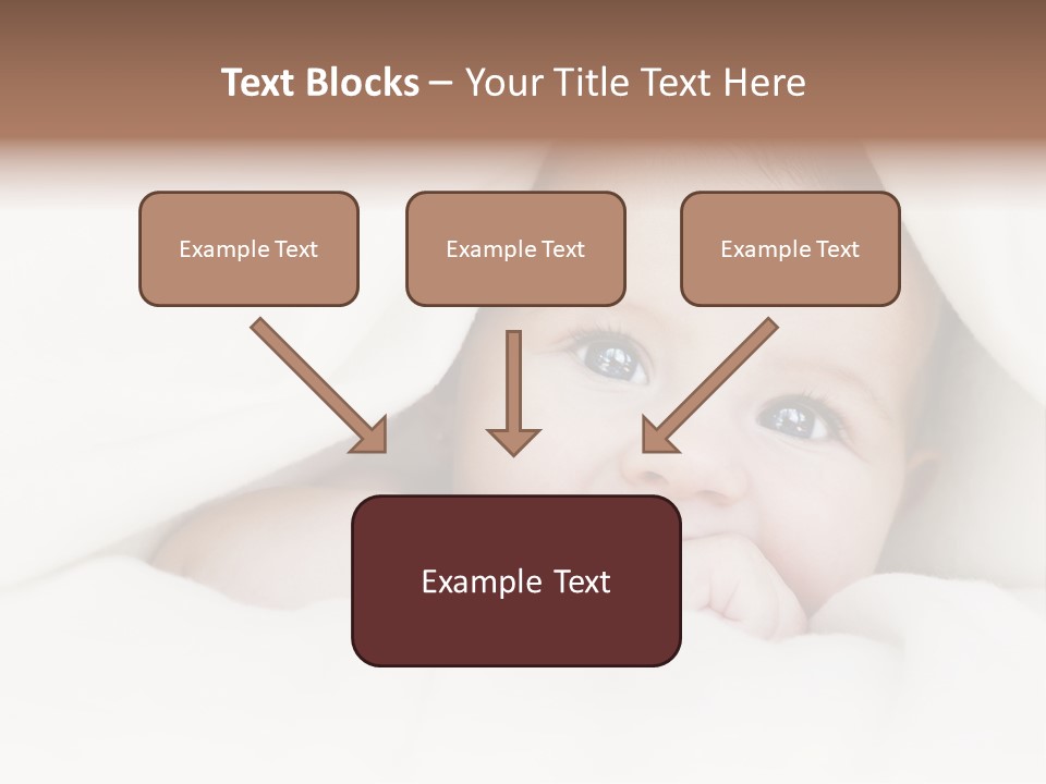 Blanket Newborn Face PowerPoint Template